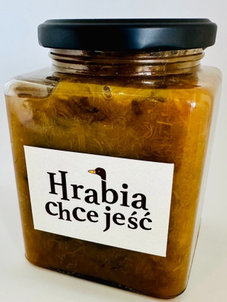 Konfitura z rabarbaru z miętą w słoiku 500 ml