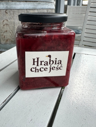 Mus z czerwonej porzeczki w słoiku 500 ml