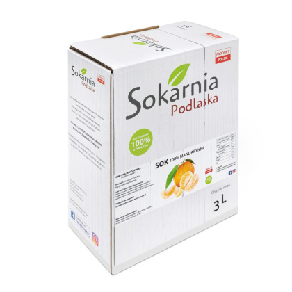 Naturalny sok 100% mandarynka 3L