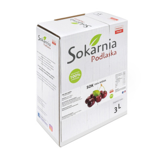 Naturalny sok 100 % wiśnia 3L