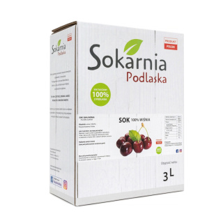 Naturalny sok 100 % wiśnia 3L