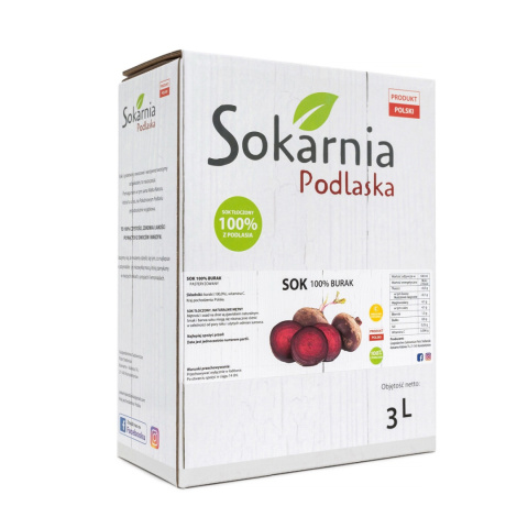 Naturalny sok 100% z buraka w kartonie Naturalny sok 100% z buraka w kartonie