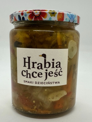Sałatka z zielonych pomidorów w słoiku 500 ml