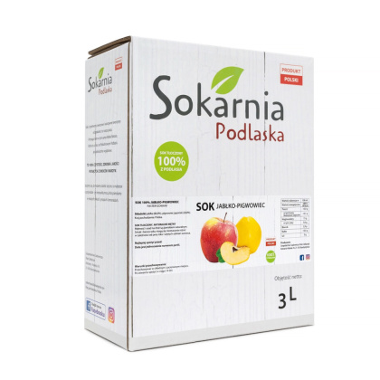 Sok 100 % jabłko-pigwowiec 3L