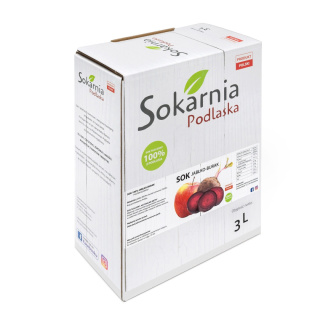Sok 100% jabłkowy tłoczony z burakiem 3L