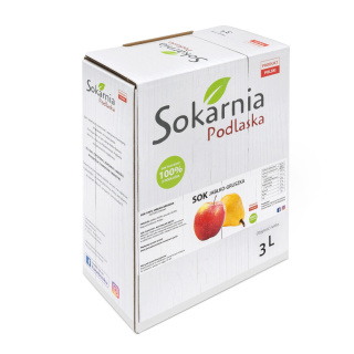 Sok 100% jabłkowy tłoczony z gruszką 3L