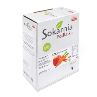 Sok 100% jabłkowy tłoczony z marchewką 3L