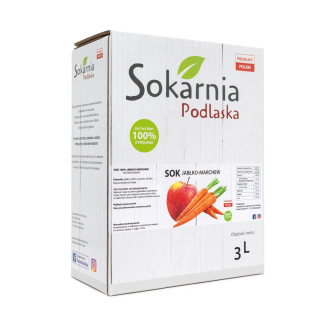 Sok 100% jabłkowy tłoczony z marchewką 3L