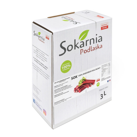 Naturalny sok 100 % rabarbar malinowy Naturalny sok 100 % rabarbar malinowy