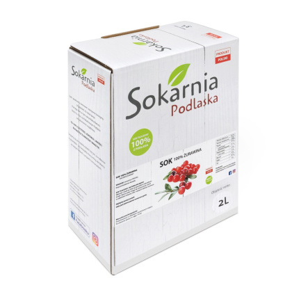 Naturalny sok 100% żurawina 2L