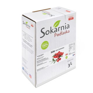 Naturalny sok 100% żurawina 3L