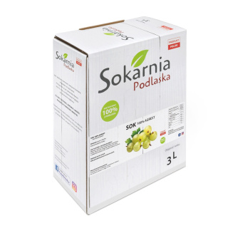 Naturalny sok 100 % agrest 3L