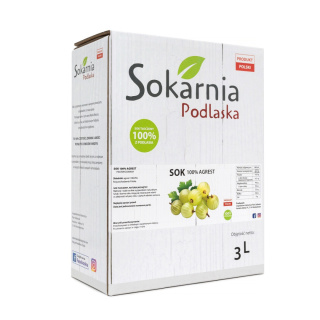 Naturalny sok 100 % agrest 3L