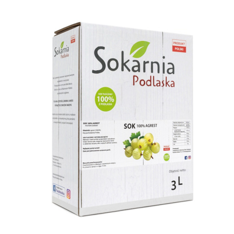 Naturalny sok 100% agrestowy Naturalny sok 100% agrestowy