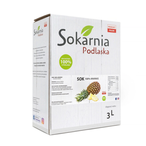 Naturalny sok ananasowy 100% Naturalny sok ananasowy 100%
