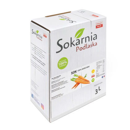 Naturalny sok 100% marchew 3L