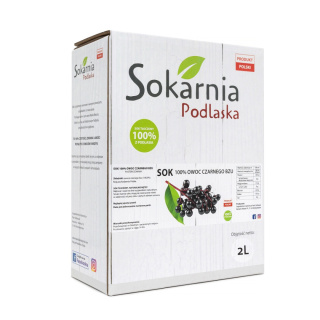 Naturalny sok 100% czarny bez 2L