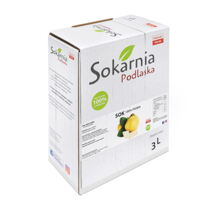 Naturalny sok 100% pigwa 3L