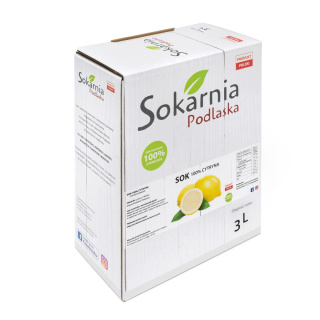 Naturalny sok 100% cytryna 3L