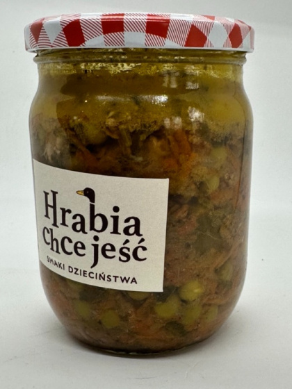 Wołowina z groszkiem w słoiku 500 ml