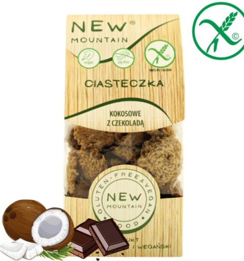 Bezglutenowe ciasteczka kokosowo-czekoladowo 220g