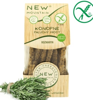 Bezglutenowe konopne paluchy z rozmarynem 200g