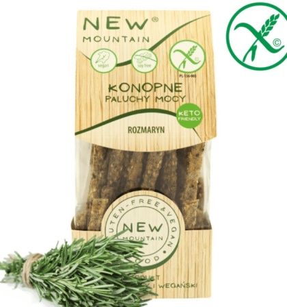 Bezglutenowe konopne paluchy z rozmarynem 200g