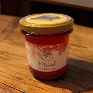 Miód malinowy w słoiku 450g