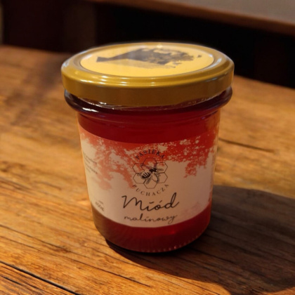 Miód malinowy w słoiku 450g