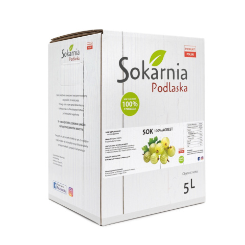 Naturalny sok 100 % agrest 10 L Naturalny sok 100 % agrest 10 L