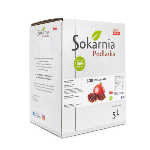 Naturalny sok 100 % granat 5L Naturalny sok 100 % granat 5L