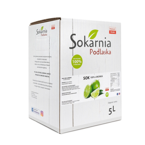 Naturalny sok 100 % limonka 5L Naturalny sok 100 % limonka 5L