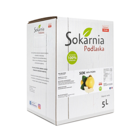 Naturalny sok 100 % pigwa 5L Naturalny sok 100 % pigwa 5L