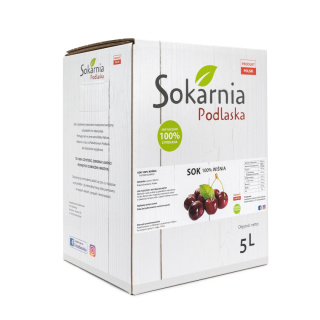 Naturalny sok 100 % wiśnia 5L