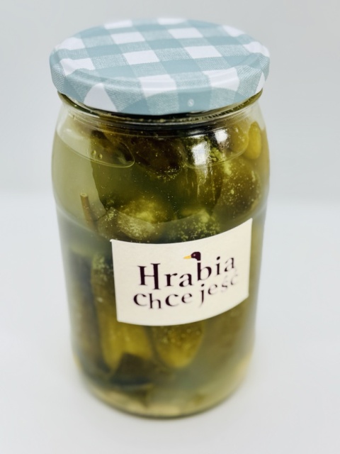 Ogórki kiszone z musztardą chilli w słoiku 900 ml
