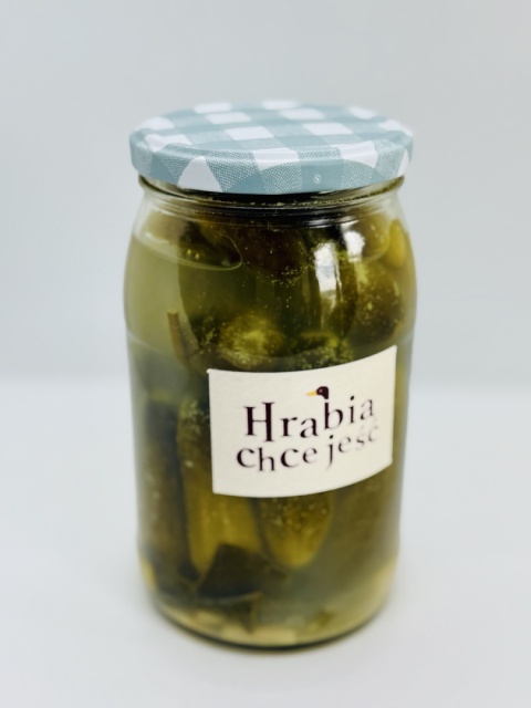Ogórki kiszone z musztardą chilli w słoiku 900 ml ogórki kiszone w słoiku
