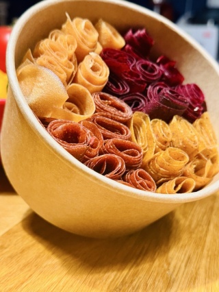 Rolki owocowe 260g - zestaw imprezowy jabłko-rokitnik, jabłko-aronia, jabłko-truskawka i jabłko-ananas