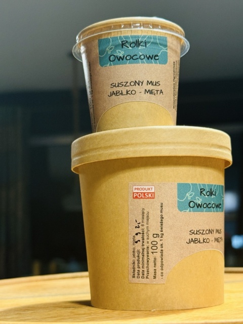 Suszone rolki owocowe jabłko-mięta 100g