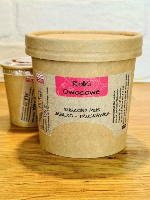 Suszone rolki jabłko- truskawka 100g