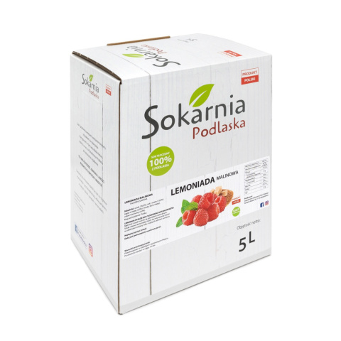 Rzemieślnicza lemoniada malinowa 5L Rzemieślnicza lemoniada malinowa 5L