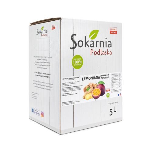 Rzemieślnicza lemoniada marakuja z imbirem 5L Rzemieślnicza lemoniada marakuja z imbirem 5L