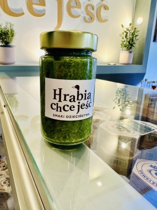 Rzemieślnicze pesto z bazylii w słoiku 350 ml