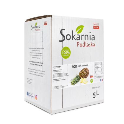 Naturalny sok 100% ananasowy 5L