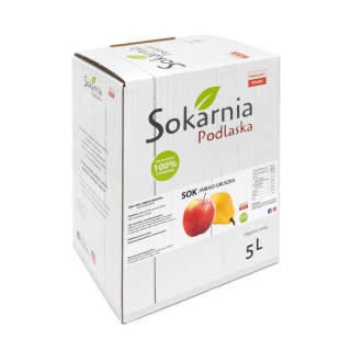 Sok 100% jabłkowy tłoczony z gruszką 5L