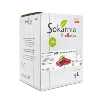 Sok 100 % rabarbar malinowy 5L