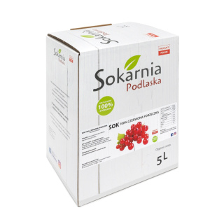Naturalny sok 100 % czerwona porzeczka 5L